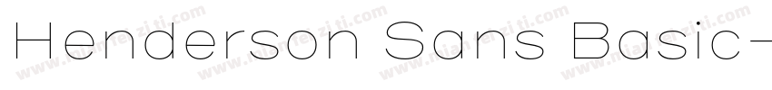 Henderson Sans Basic字体转换